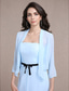 cheap Wedding Guest Wraps-Shawls Bolero Ladies Elegant Casual Daily 3/4 Length Sleeve Chiffon Wedding Guest Wraps With Pure Color For Wedding Spring &amp; Summer dress to impress 2025