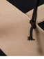 お買い得  ベーシックパーカー・スウェット-男性用 フーディースウェットシャツ レースアップ デザイナー スポーツウェア カジュアル カラーブロック グリーン カーキ色 グレー フード付き カジュアル 日常 祝日 長袖 服装 レギュラー