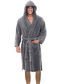 billiga Pyjamas-herr badrockar stora och långa kontrastfärger varma fleecemantel med huva flanell fuzzy medellånga kläder för män gåvor