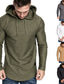 voordelige Gesnoerde stijlen Sweatshirts-Voor heren Sweatshirt met capuchon Leger groen Zwart khaki Grijs Wit Kleding Kleding Katoen
