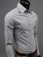 رخيصةأون قمصان فستان-قميص عمل رجالي أساسي ملابس عمل قمصان رسمية مقاس عادي كم طويل ياقة كلاسيكية لون سادة بوليستر أسود أبيض وردي 2024
