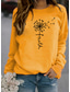 cheap Women&#039;s Hoodies &amp; Sweatshirts-Women&#039;s Hoodie Sweatshirt Plants Dandelion Print Daily Weekend Basic Casual Hoodies Sweatshirts  Blue Yellow Wine