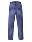 お買い得  スリープボトム-メンズパンツ　パジャマ　フランネルパジャマ　ソフト　チェック柄　格子デザイン　日常　通気性よい　ポケット付き　ボトムスパジャマグレー