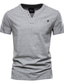 זול חולצות טריקו קז&#039;ואל לגברים-קיץ פשוט קז&#039;ואל חולצת טריקו אופנת גברים מגמת ספורט חולצת טריקו דקה מכיס כותנה לגברים (קוד יורו)