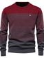 levne pánský pulovrový svetr-pánský svetr svetr svetr žebrovaný úplet zkrácený pletený jednobarevný výstřih stylový základní denní dovolená podzim zima červená hnědá černá s m l / dlouhý rukáv