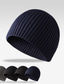 cheap Men&#039;s Hats-Men&#039;s Hat Beanie / Slouchy Outdoor Daily Knitted Pure Color Windproof Breathable Sports Black
