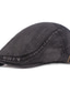 זול כובעים לגברים-בגדי ריקוד גברים כובע מצחייה שטוח שחור פול ג&#039;ינס סגנון רחוב מסוגנן אופנה של שנות העשרים בָּחוּץ יומי ליציאה אחיד חם
