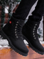Недорогие Мужские ботинки-Муж. Ботинки На каждый день Повседневные Искусственная кожа Ботинки Черный Осень Зима
