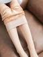 billige Leggings-Dame Chino Leggings Full lengde Bukser Elastisk Helfarge Rumpeløft Varm Medium Midje Mager Svart Aprikos En Størrelse