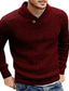 Χαμηλού Κόστους ανδρικό πουλόβερ πουλόβερ-Ανδρικά Πουλόβερ Ζακέτα Πλέκω Κουμπί Πλεκτό Συμπαγές Χρώμα Λαιμόκοψη V Στυλάτο Πεπαλαιωμένο Στυλ Ρούχα Χειμώνας Φθινόπωρο Μαύρο Φούξια Τ M L