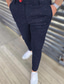 tanie Chinosy-Męskie Garnitury Typu Chino Spodnie Kieszeń Graficzny Oddychający Na zewnątrz Pełna długość Codzienny Mieszanka bawełny Codzienny Spodnie Czarny Niebieski Średnio elastyczny