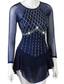 cheap Figure Skating Dresses-Figure Skating Dress Women's Girls' Ice Skating Dress Outfits Burgundy Royal Blue Blue Patchwork Mesh Spandex High Elasticity Practice Professional Competition Skating Wear Handmade Crystal