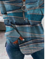 preiswerte Damen Kapuzenpullover &amp; Sweatshirts-Damen Zip Up Sweatshirt Geometrisch Reißverschluss Patchwork Bedruckt Alltag Täglich Strassenmode 3D-Druck Alltag Kapuzenpullover Sweatshirts Blau