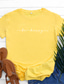 Χαμηλού Κόστους Γυναικεία T-Shirts-Γυναικεία Μπλουζάκι Υψηλής Ποιότητας Καυτή σφράγιση Σχέδιο Γράμμα Κοντομάνικο Στρογγυλή Λαιμόκοψη Καθημερινά Στάμπα Ρούχα Ρούχα Υψηλής Ποιότητας Βασικό Λευκό Μαύρο Ανθισμένο Ροζ