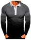 billiga långärmad polo-Herr POLO Shirt Golftröja Lutning Nedvikt Gata Ledigt Långärmad Normal Blast Ledigt Mjukt Andningsfunktion Svart / röd Svartvit Grön / svart