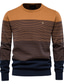 levne pánský pulovrový svetr-pánský svetr svetr svetr žebrovaný úplet zkrácený pletený jednobarevný výstřih stylový základní denní dovolená podzim zima červená hnědá černá s m l / dlouhý rukáv