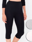 abordables Leggings-leggings capri taille plus pour femmes pantalon court basique léger stretch doux gris clair bleu royal vin noir gris foncé 3xl