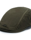 זול כובעים לגברים-בגדי ריקוד גברים כובע מצחייה שטוח שחור ירוק צבא בד רקמה פשוט אופנה של שנות העשרים חוץ בָּחוּץ לבוש ליום אותיות עמיד נושם עמיד אולטרה סגול ספורט