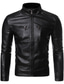 Недорогие Мужская одежда из кожи и меха-Мотоциклетное кожаное пальто 2022, осенне-зимняя мужская модная куртка, куртка из Европы и США, повседневная тенденция на молнии с воротником-стойкой