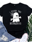cheap Women&#039;s T-shirts-Women&#039;s T shirt Tee Designer Hot Stamping Graphic Graphic Prints Design Letter Short Sleeve Round Neck Halloween Daily Print Clothing Clothes Designer Basic Halloween Green White Black