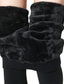 Χαμηλού Κόστους Κολάν-Γυναικεία Τσίνο Κολάν Πλήρες μήκος Παντελόνι Ελαστικό Συμπαγές Χρώμα Αντίστροφη καρότσα Ζεστό Μεσαία Μέση Πολύ στενό Μαύρο Σομόν Ένα Μέγεθος