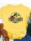 economico T-Shirt da donna-la maternità delle donne è una passeggiata nel parco t-shirt vintage jurassic dinosaur mamma fiori magliette grafiche top verde xl