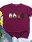 Χαμηλού Κόστους Γυναικεία T-Shirts-Γυναικεία Μπλουζάκι Υψηλής Ποιότητας Καυτή σφράγιση Γάτα Γραφική Γραφικά Σχέδια Σχέδιο Γράμμα Κοντομάνικο Στρογγυλή Λαιμόκοψη Καθημερινά Στάμπα Ρούχα Ρούχα Υψηλής Ποιότητας Βασικό