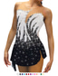 cheap Figure Skating Dresses-Figure Skating Dress Women's Girls' Ice Skating Dress Outfits Black White Yellow Mesh Spandex High Elasticity Training Practice Competition Skating Wear Crystal / Rhinestone Sleeveless Ice Skating