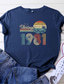 baratos T-Shirts de mulher-40 anos presentes de aniversário feminino camiseta vintage 1981 40 anos sendo incrível camiseta peças originais camiseta retro festa de aniversário tops (gray2-s)