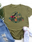 billige T-shirts til kvinde-kvinder moderskab er en tur i parken t-shirt vintage jurassic dinosaur mor blomster grafiske tees top grøn XL