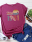 levne Dámská trička-Dárky k 40. narozeninám dámské tričko 1981 ročník 40 let úžasné tričko originální díly tričko retro topy k narozeninám (grey2-s)