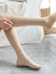 billige Leggings-Dame Chino Leggins Fuld længde Bukser Elastisk Helfarve Balleløft Varm Medium Talje Tynde Sort Abrikos En Størrelse