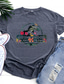 abordables T-shirts Femme-Design Estampage à chaud Vêtements Design Couleur T vert olive Couleur gris T Couleur T rouge