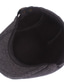 זול כובעים לגברים-בגדי ריקוד גברים כּוֹבַע כובע מצחייה שטוח בָּחוּץ רחוב יומי צבע טהור צבע אחיד עמיד קומפורט חם נושם שחור