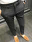abordables Chino-Chino Pantalon Homme Poche Bande Chaud Respirable Extérieur Micro-élastique Entreprise Casual du quotidien Coton Casual / Pantalons Noir Grise