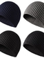 abordables Chapeaux Homme-Homme Chapeau Bonnet / Slouchy Extérieur du quotidien Tricoté Couleur monochrome Coupe Vent Respirable Des sports Noir