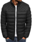 cheap Men&#039;s Downs &amp; Parkas-Men&#039;s Coat Padded Outdoor Casual / Daily Vacation Going out To-Go Quilted Outerwear Clothing Apparel Black Red Navy Blue