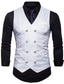 cheap Gilets-Men&#039;s Vest Waistcoat Formal Wedding Party Stage Smart Casual Polyester Geometric V Neck Regular Fit Black White Yellow Red Vest