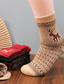 levne pánské ponožky-Pánské 5 párů Ponožky Ponožky pro běžné nošení Pohodlné Kostkovaný Vícebarevný Ležérní Denní Střední Podzim zima Vodní modrá Vícebarevné
