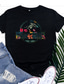 olcso Női pólók-női anyaság egy séta a parkban póló vintage jura dinoszaurusz anya virágok grafikus pólók felső zöld XL