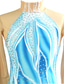 abordables Vestidos de Patinaje Artístico-Vestido de patinaje artístico Mujer Chica Patinaje Sobre Hielo Vestidos Accesorios Azul / blanco Alta elasticidad Profesional Competición Ropa de Patinaje Hecho a mano Clásico Cristal / Strass Manga