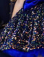 levne Párty šaty-Děti Dívčí Šaty Jednobarevné Bez rukávů Párty Narozeniny Flitry Síťka Mašle Roztomilý Princeznovské Polyester Maxi Áčkové šaty Tylové šaty Léto Podzim 3-12 let Stříbrná Vodní modrá Hnědá