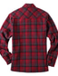 Χαμηλού Κόστους Χοντρά πουκάμισα-Ανδρικά Χειμωνιάτικα μπουφάν Μπουφάν πουκάμισο Χειμερινό παλτό Μπουφάν Sherpa Φανελένιο μπουφάν Ζεστό Causal Σακάκι Εξωτερικά ενδύματα Καρό / Τετραγωνισμένο Ρουμπίνι