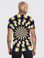 cheap Men&#039;s 3D T-shirts-Men&#039;s T shirt Tee Designer Summer Short Sleeve Graphic Optical Illusion Geometric Print Crew Neck Daily Holiday Print Clothing Clothes Designer Casual Big and Tall Blue