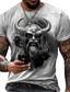 cheap Men&#039;s 3D T-shirts-Men&#039;s T shirt Tee Designer Summer Short Sleeve Graphic Cow Print Crew Neck Daily Holiday Print Clothing Clothes Designer Casual Fashion Black Blue Gray