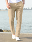 זול מכנסי פשתן-בגדי ריקוד גברים מכנסי פשתן מכנסי חוף שחור לבן פול M L XL