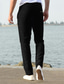 abordables Pantalones de lino-Hombre Pantalones de lino Pantalones de playa Negro Blanco Azul Piscina M L XL