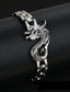 abordables Men&#039;s Trendy Jewelry-Hombre Brazalete Clásico Dragones Elegante Artístico Legierung Pulsera pulsera Plata Para Regalo Diario