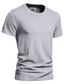cheap Men&#039;s Casual T-shirts-Men&#039;s T shirt Tee Solid Color Crew Neck Street Daily Short Sleeve Tops Designer Casual Fashion Comfortable White Black Blue / Beach