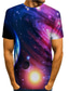 ieftine Tricouri 3D Bărbați-Bărbați Tricou Cămașă Tricouri Designer Grafică De Bază Vară Manșon scurt Trifoi Negru Albastru piscină Mov Roșu-aprins Galaxie #D Imprimeu Rotund Zilnic Concediu #D Imprimeu Îmbrăcăminte Îmbrăcăminte